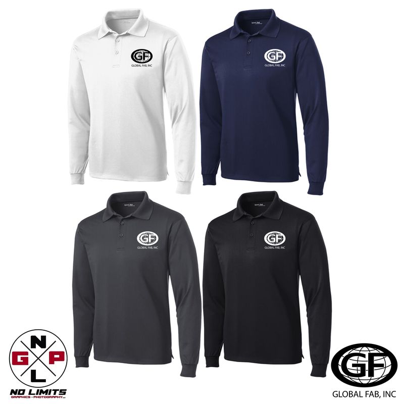 GLOBAL FAB SPORT-TEK LONG SLEEVE EMBROIDERED POLO