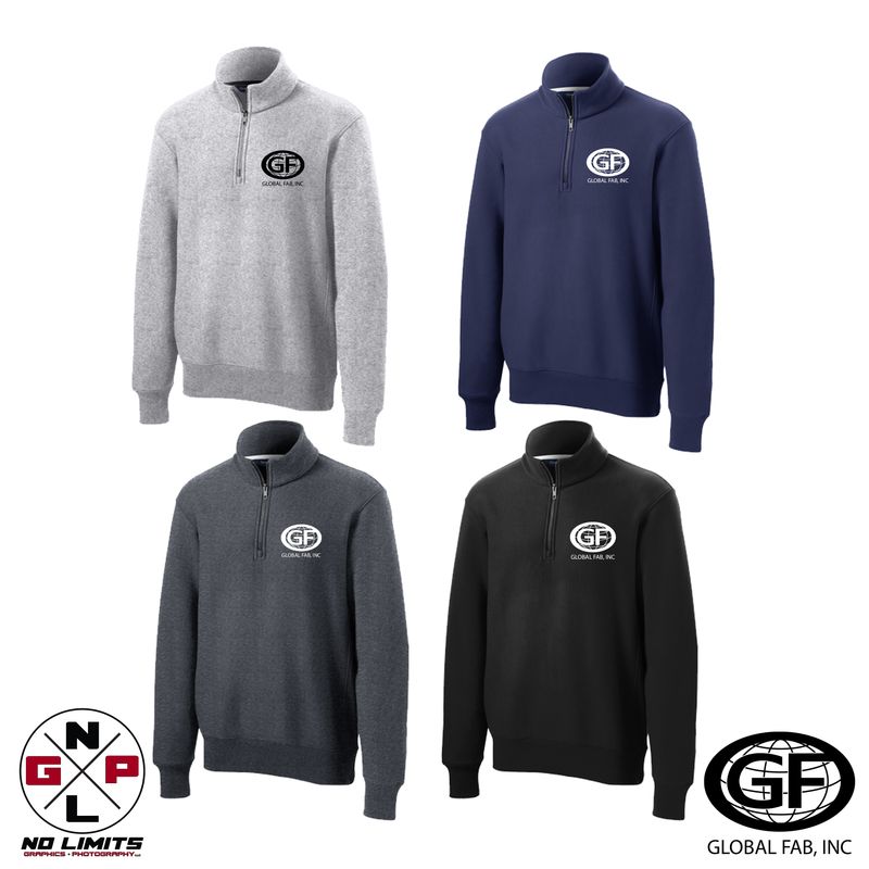GLOBAL FAB SPORT-TEK SUPER HEAVYWEIGHT EMBROIDERED 1/4 ZIP