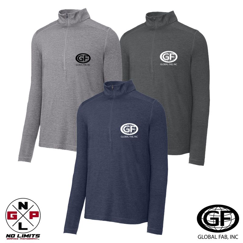 GLOBAL FAB SPORT-TEK EXCHANGE 1.5 LONG SLEEVE EMBROIDERED 1/2 ZIP