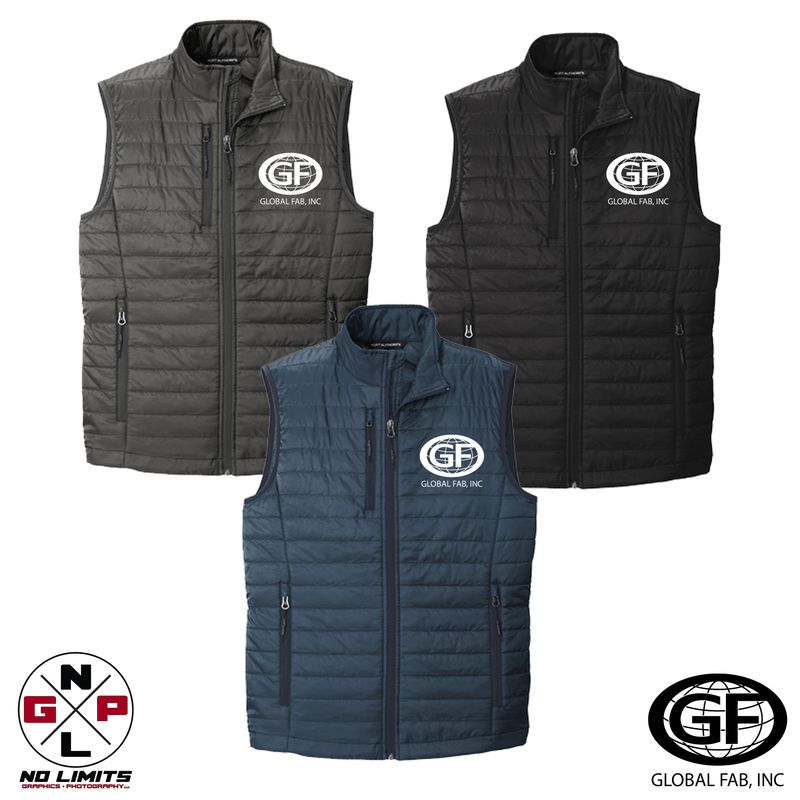 GLOBAL FAB PORT AUTHORITY PUFFY EMBROIDERED VEST