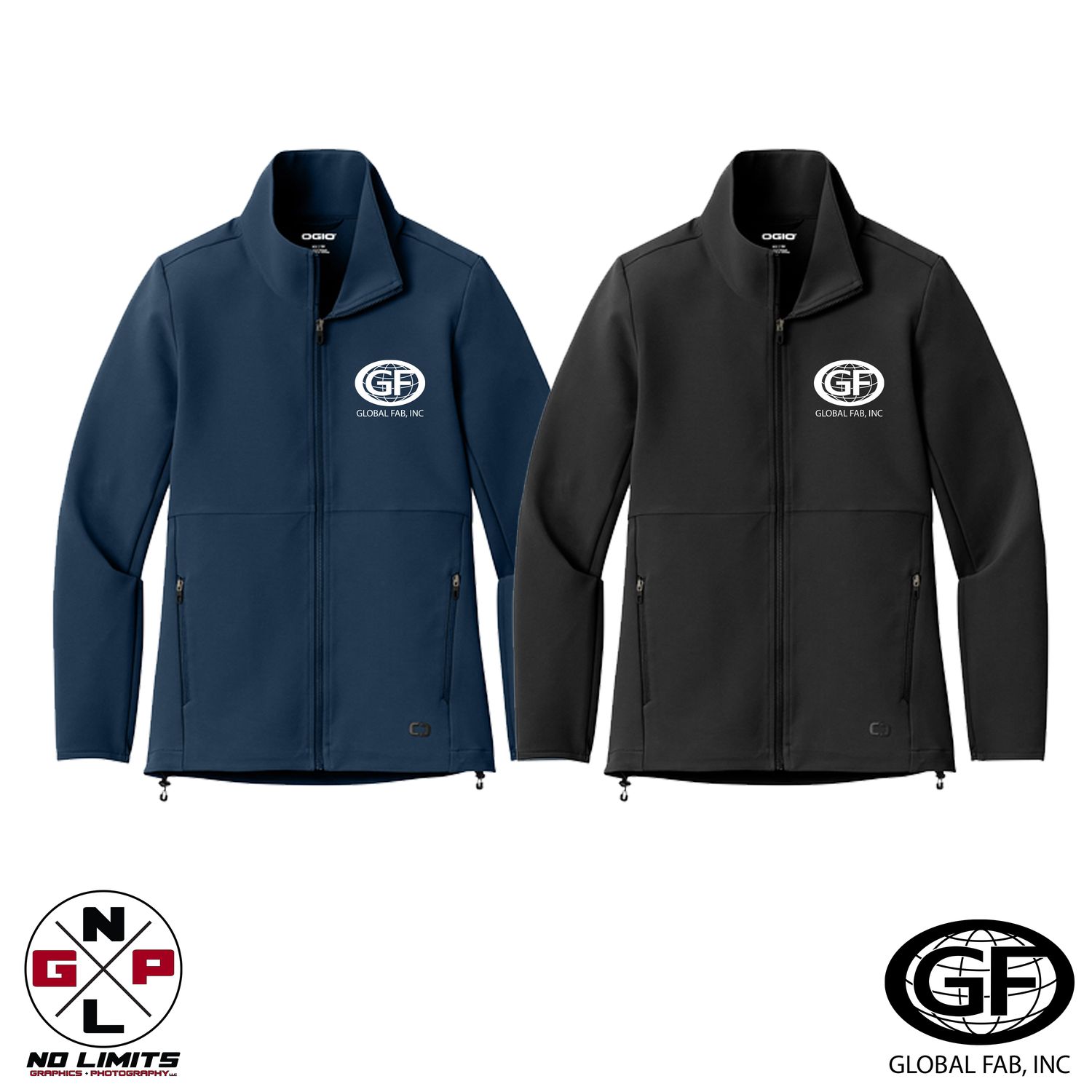 GLOBAL FAB OGIO WOMENS KINETIC SOFTSHELL EMBROIDERED JACKET