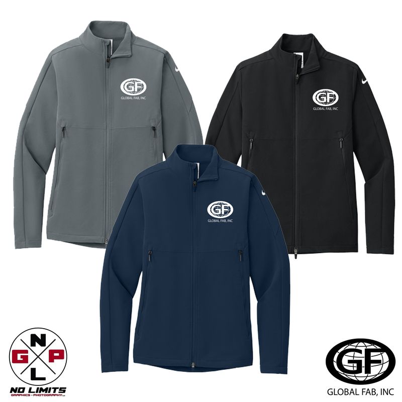 GLOBAL FAB NIKE FULL-ZIP SOFT SHELL EMBROIDERED JACKET