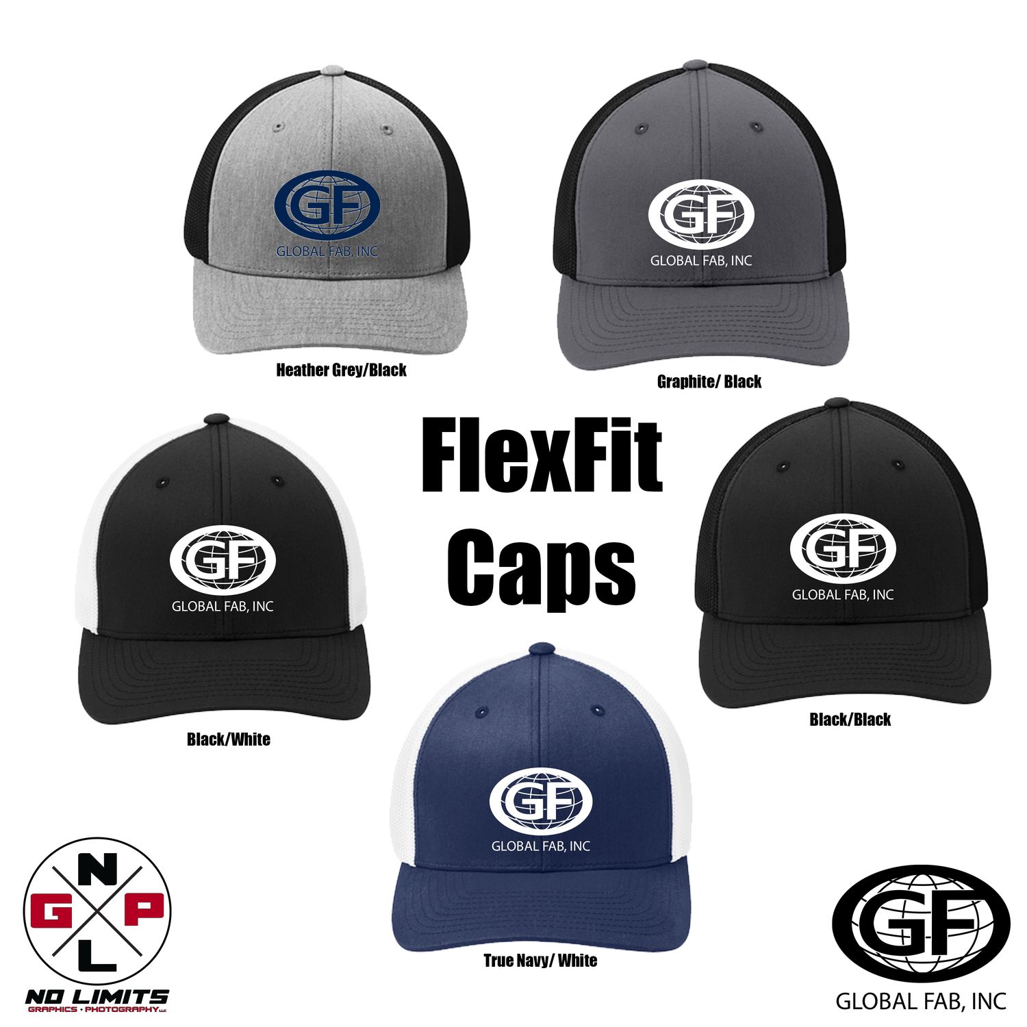 GLOBAL FAB EMBROIDERED FLEXFIT CAP