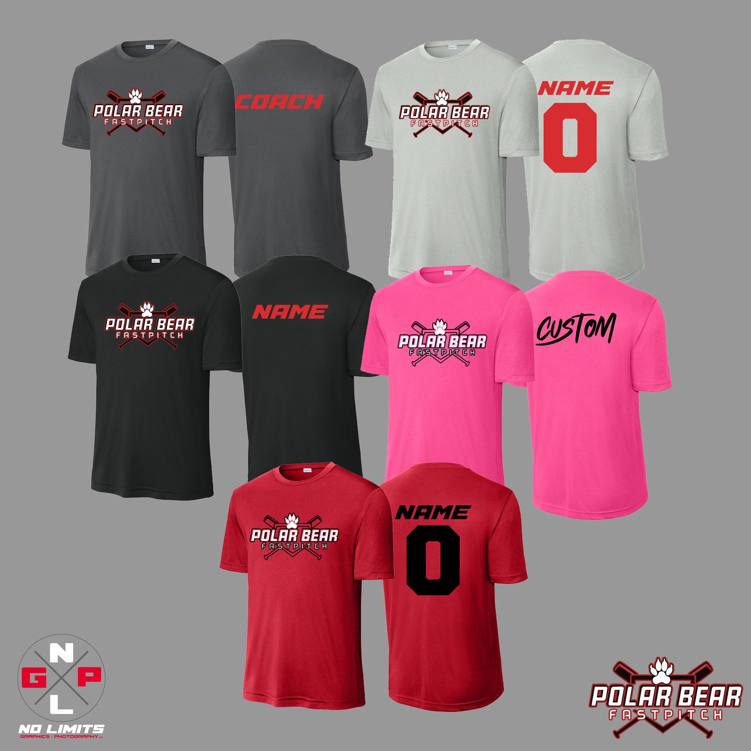 POLAR BEAR FAST PITCH POLY TEE