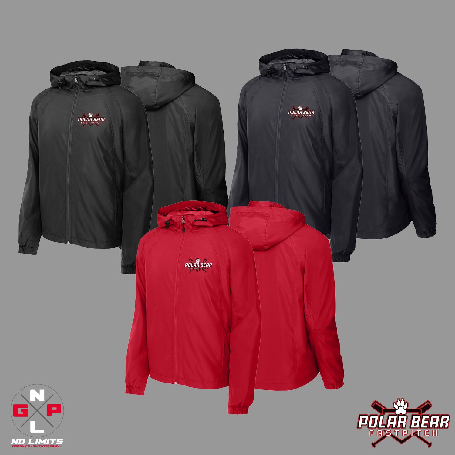 POLAR BEAR FAST PITCH SPORT-TEK RAGLAN JACKET