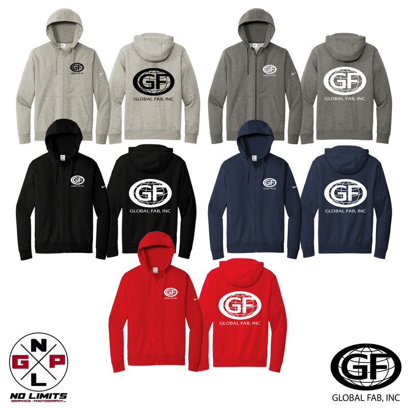 GLOBAL FAB NIKE CLUB FLEECE FULL-ZIP HOODIE