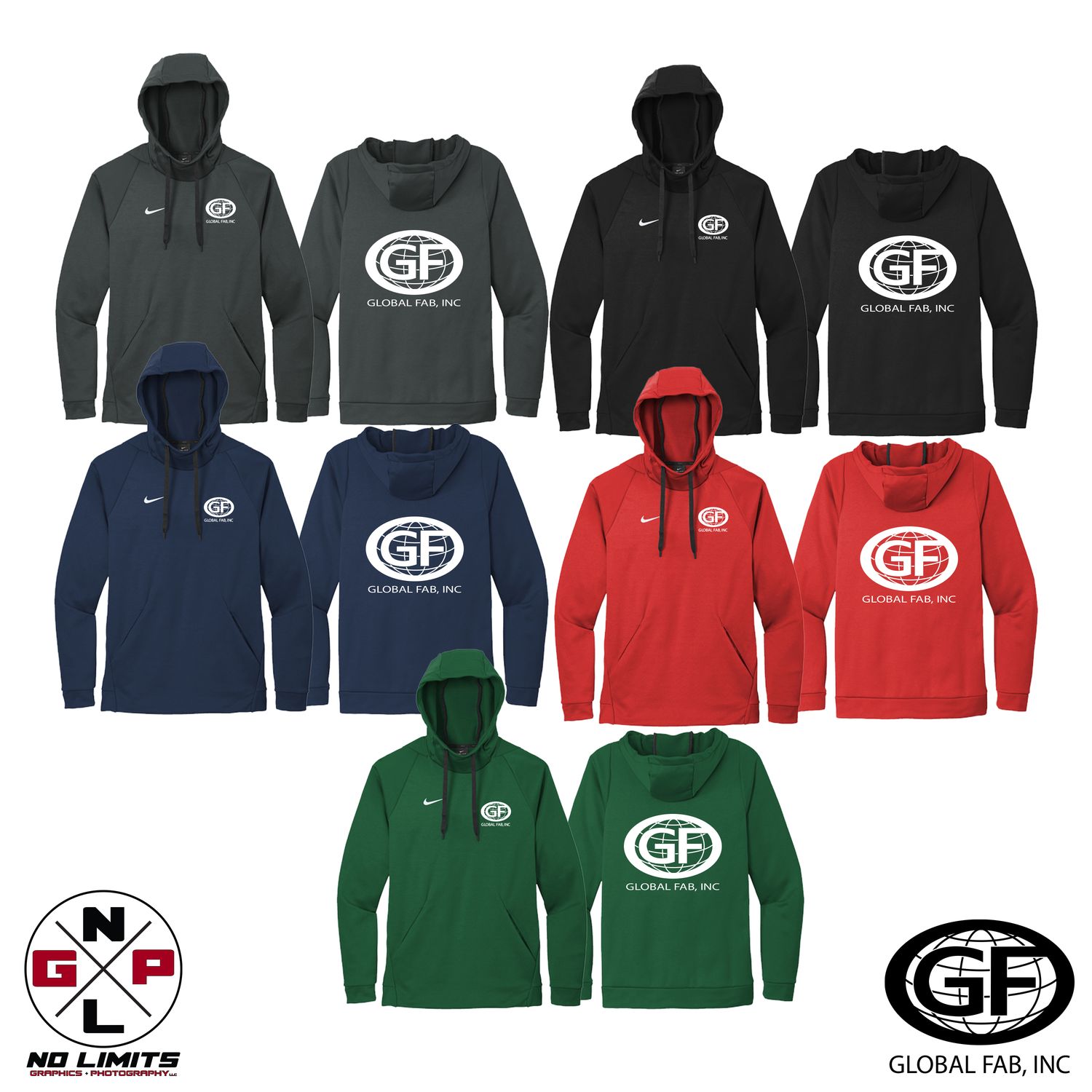 GLOBAL FAB NIKE THERMA-FIT PULL OVER HOODIE