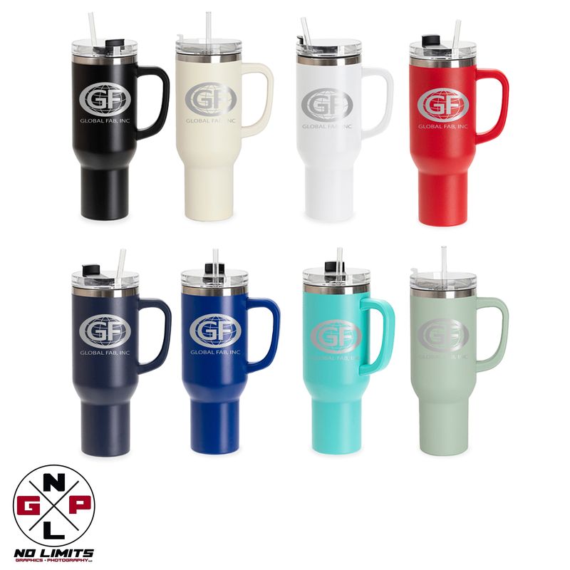 GLOBAL FAB LASER ENGRAVED 40OZ TUMBLER