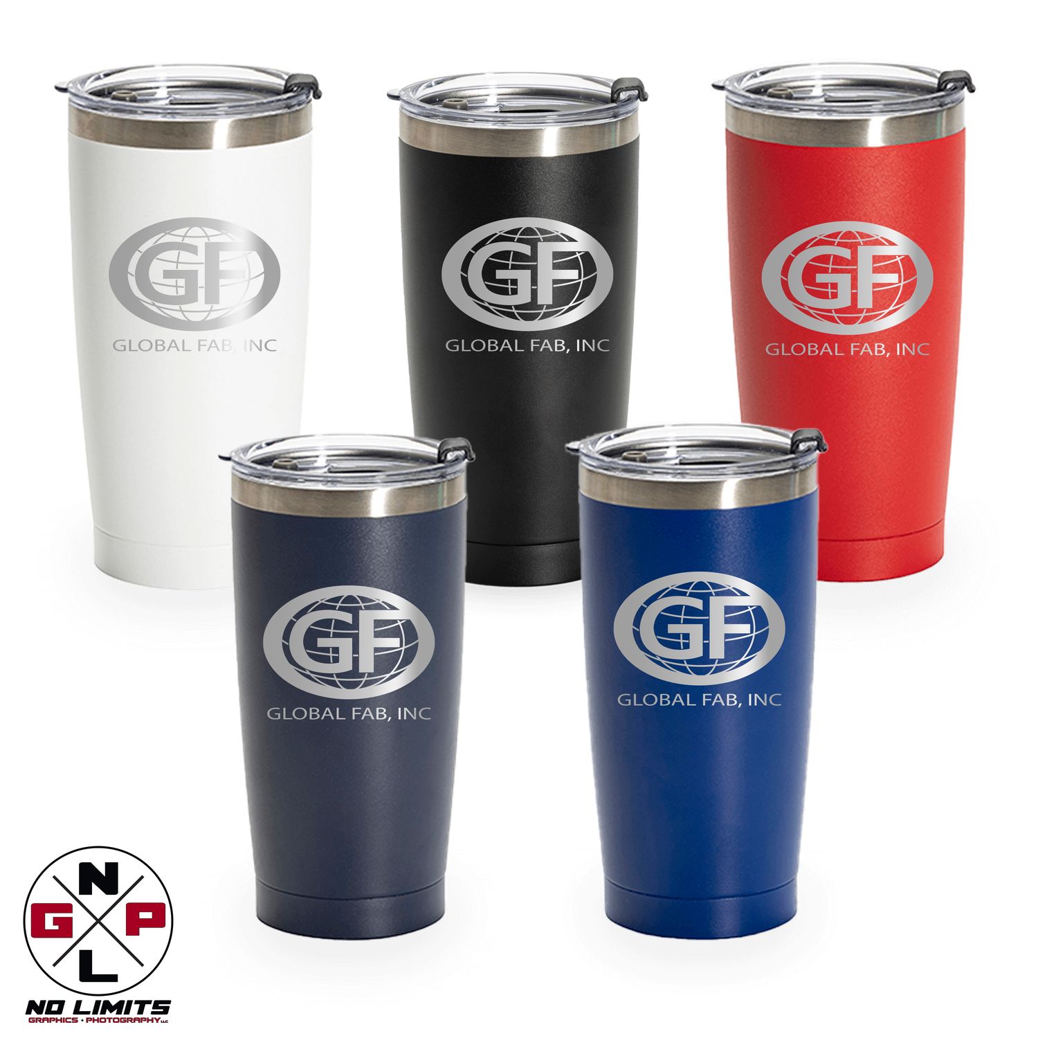 GLOBAL FAB LASER ENGRAVED 20OZ TUMBLER