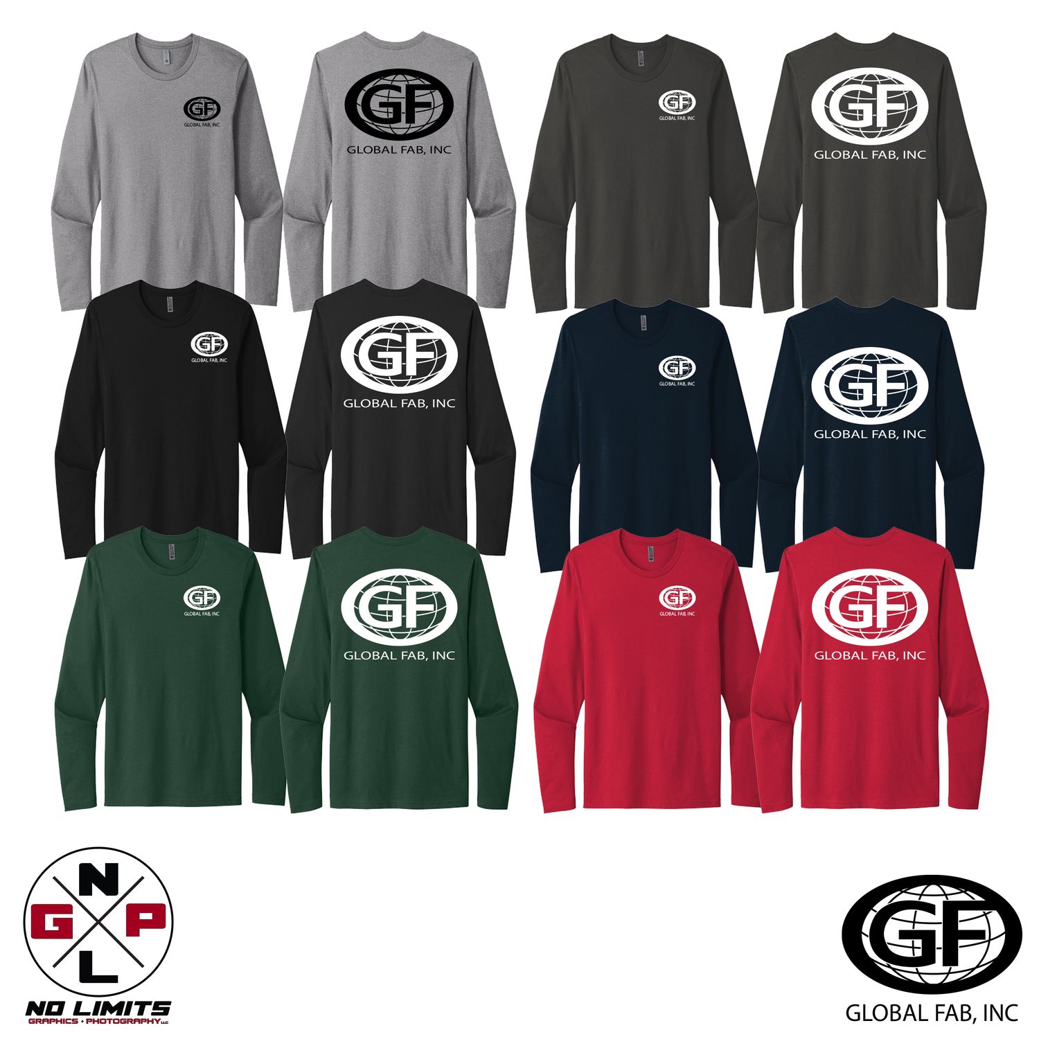 GLOBAL FAB NEXT LEVEL LONG SLEEVE TEE