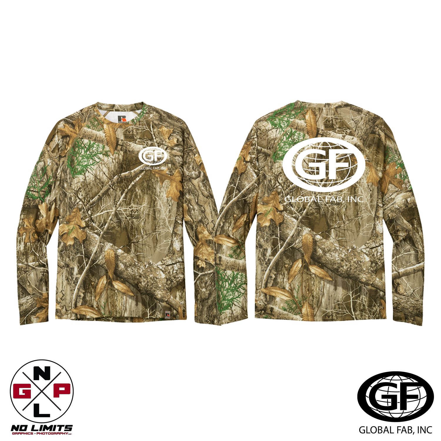 GLOBAL FAB RUSSELL OUTDOORS REALTREE CAMO LONG SLEEVE TEE