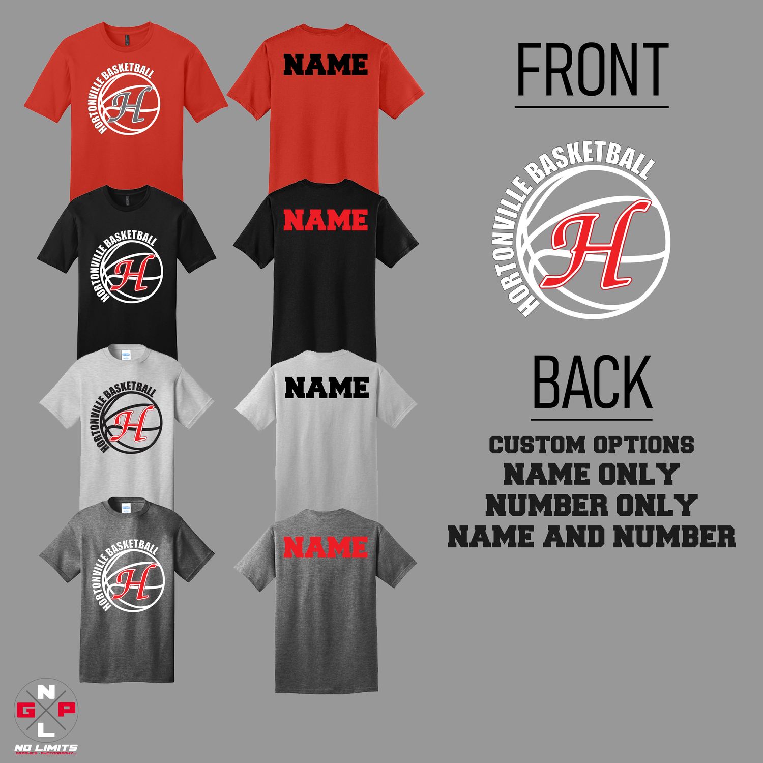 HORTONVILLE BASKETBALL TEE