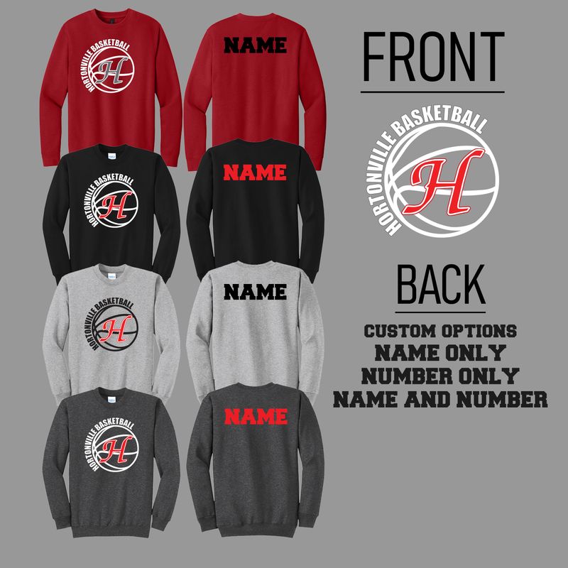HORTONVILLE BASKETBALL CREWNECK