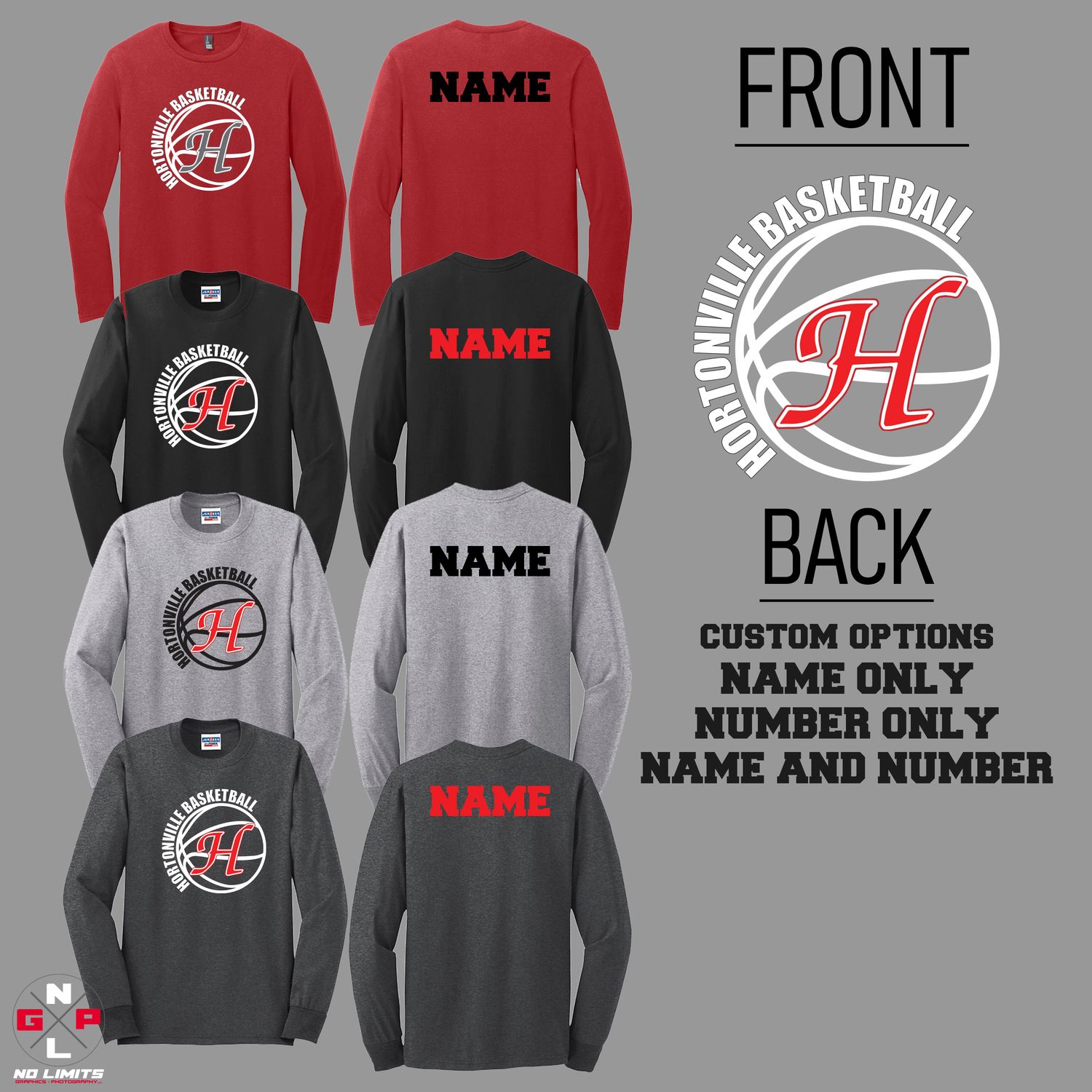 HORTONVILLE BASKETBALL LONGSLEEVE