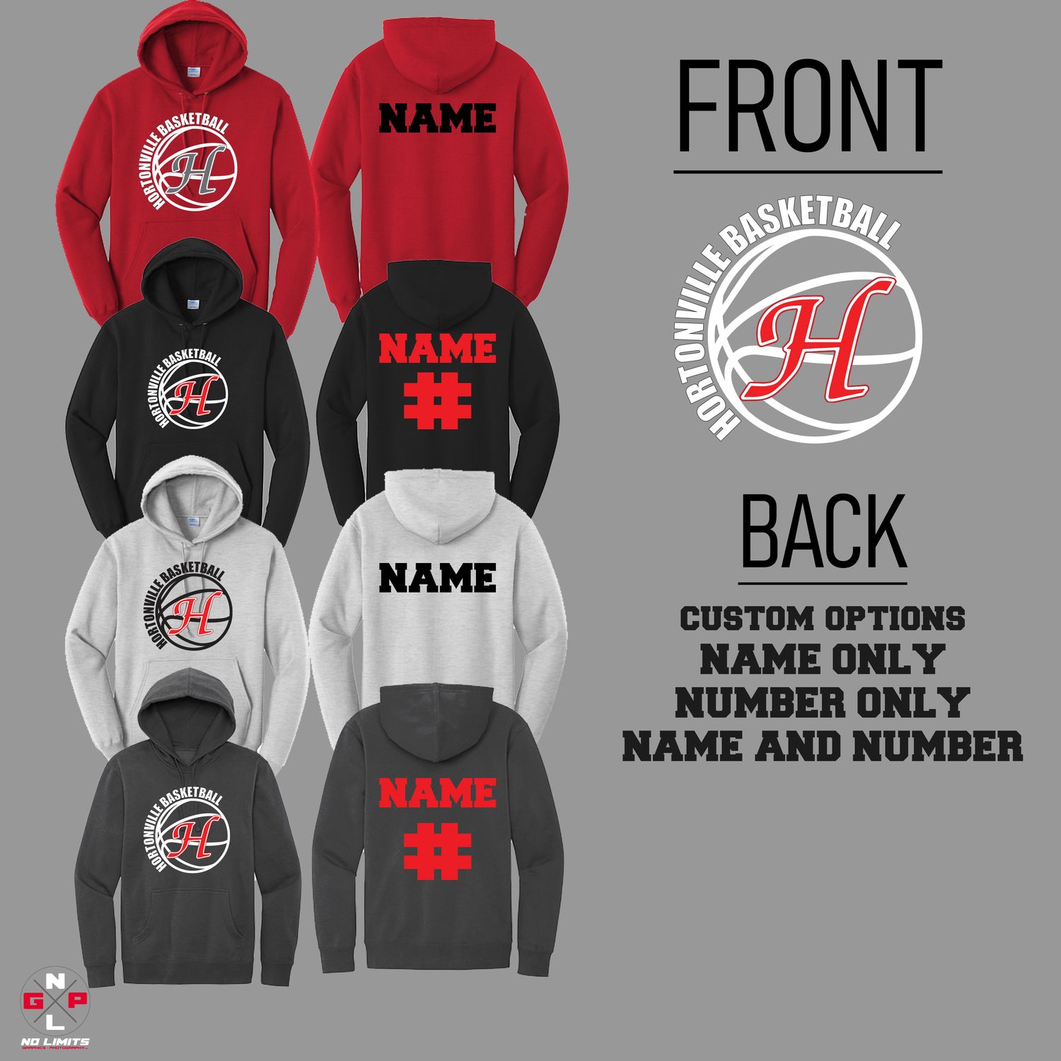 HORTONVILLE BASKETBALL HOODIE