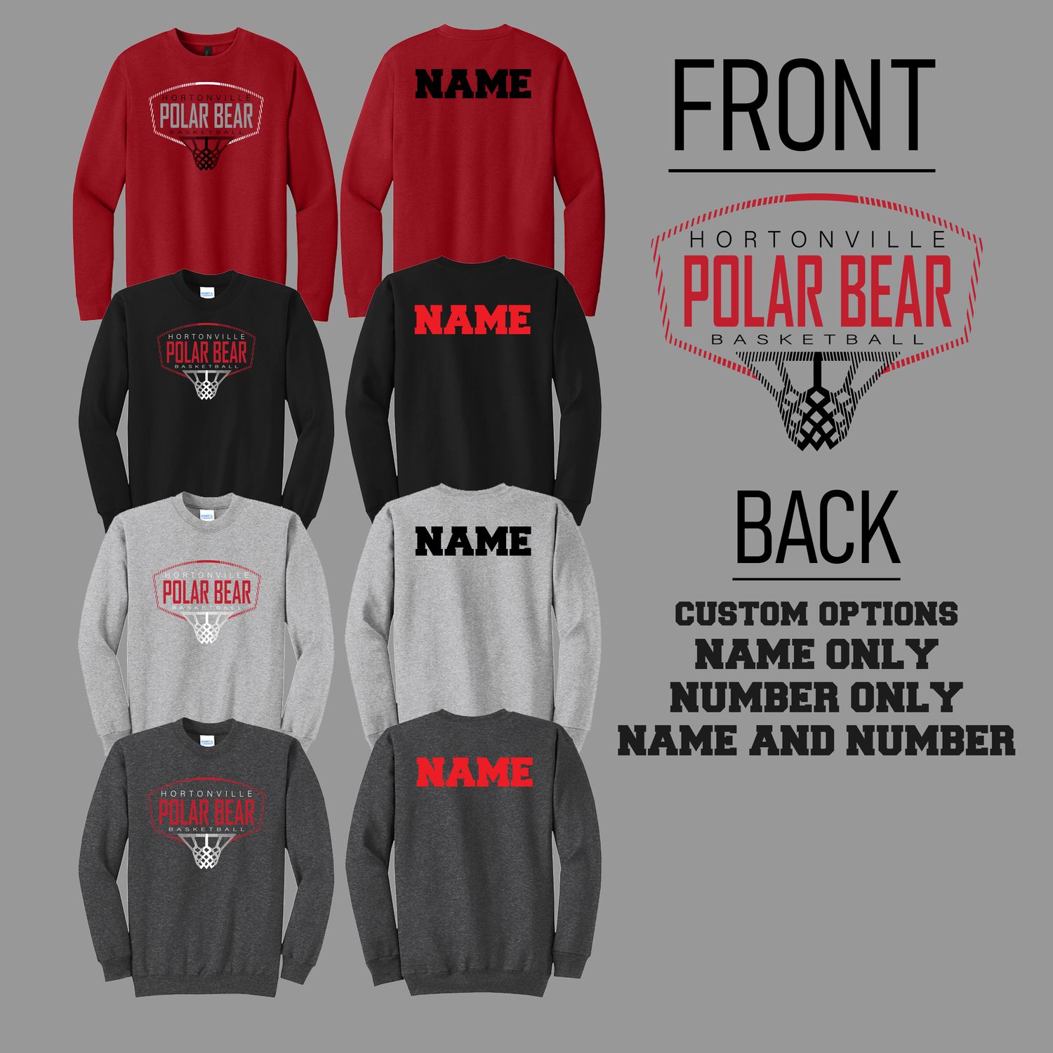 POLAR BEAR BACK BOARD CREWNECK