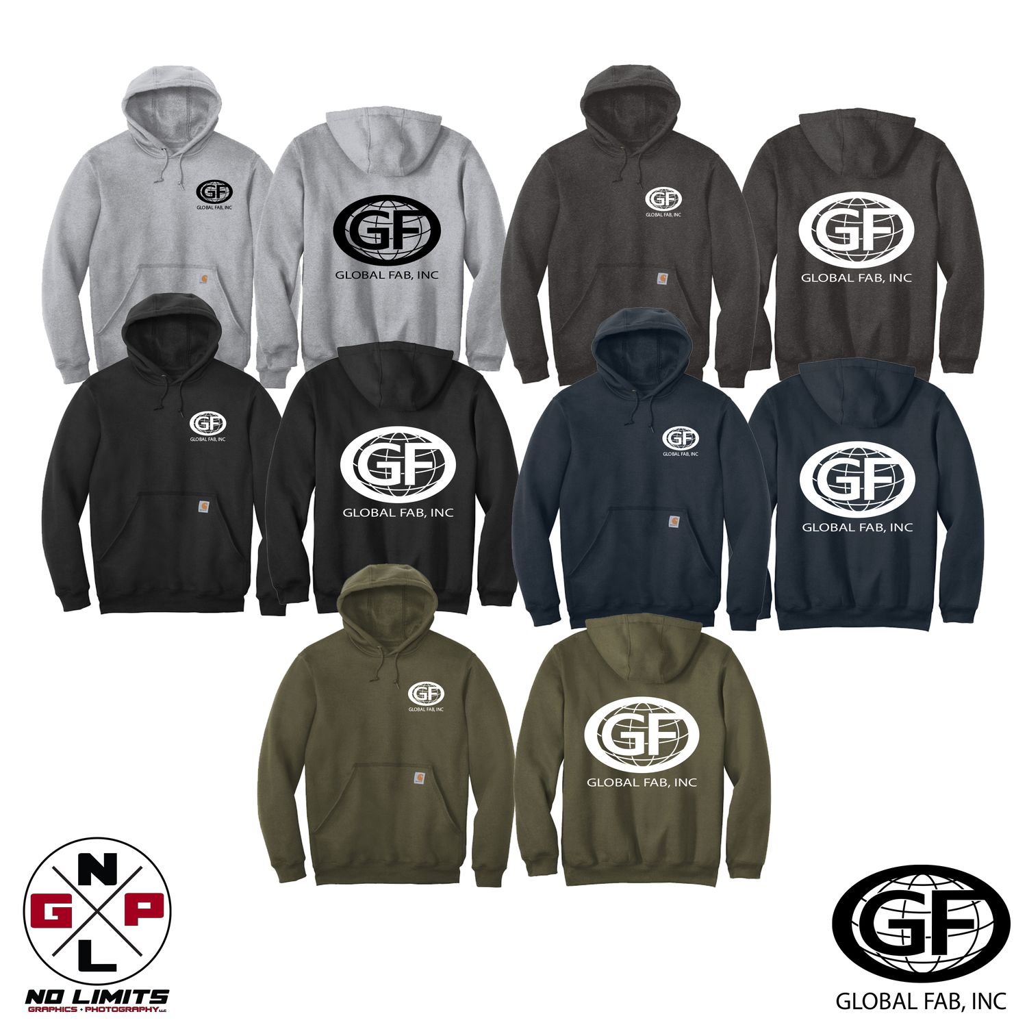 **TALL** GLOBAL FAB TALL CARHARTT MIDWEIGHT HOODIE