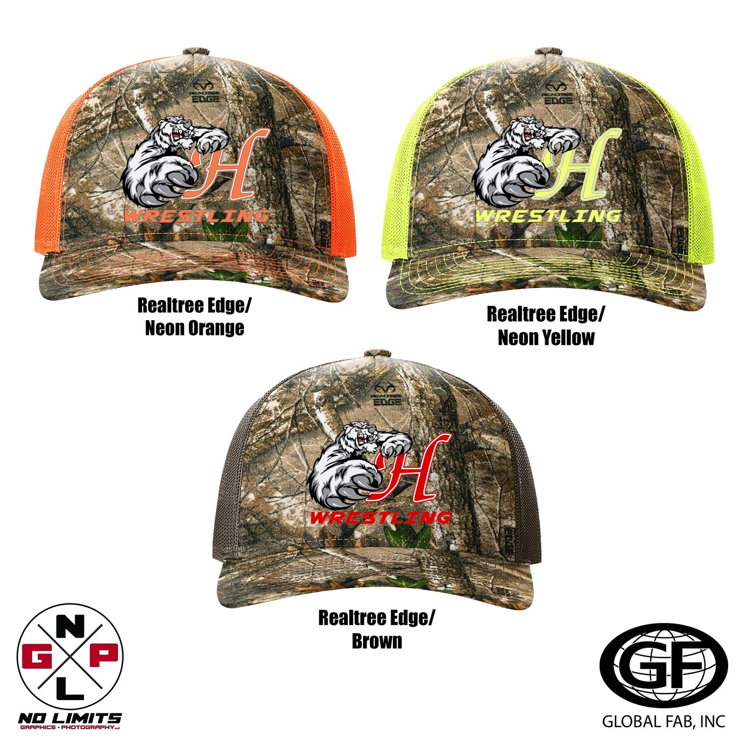 HORTONVILLE WRESTLING SNAPBACK TRUCKER STYLE REALTREE CAMO CAP