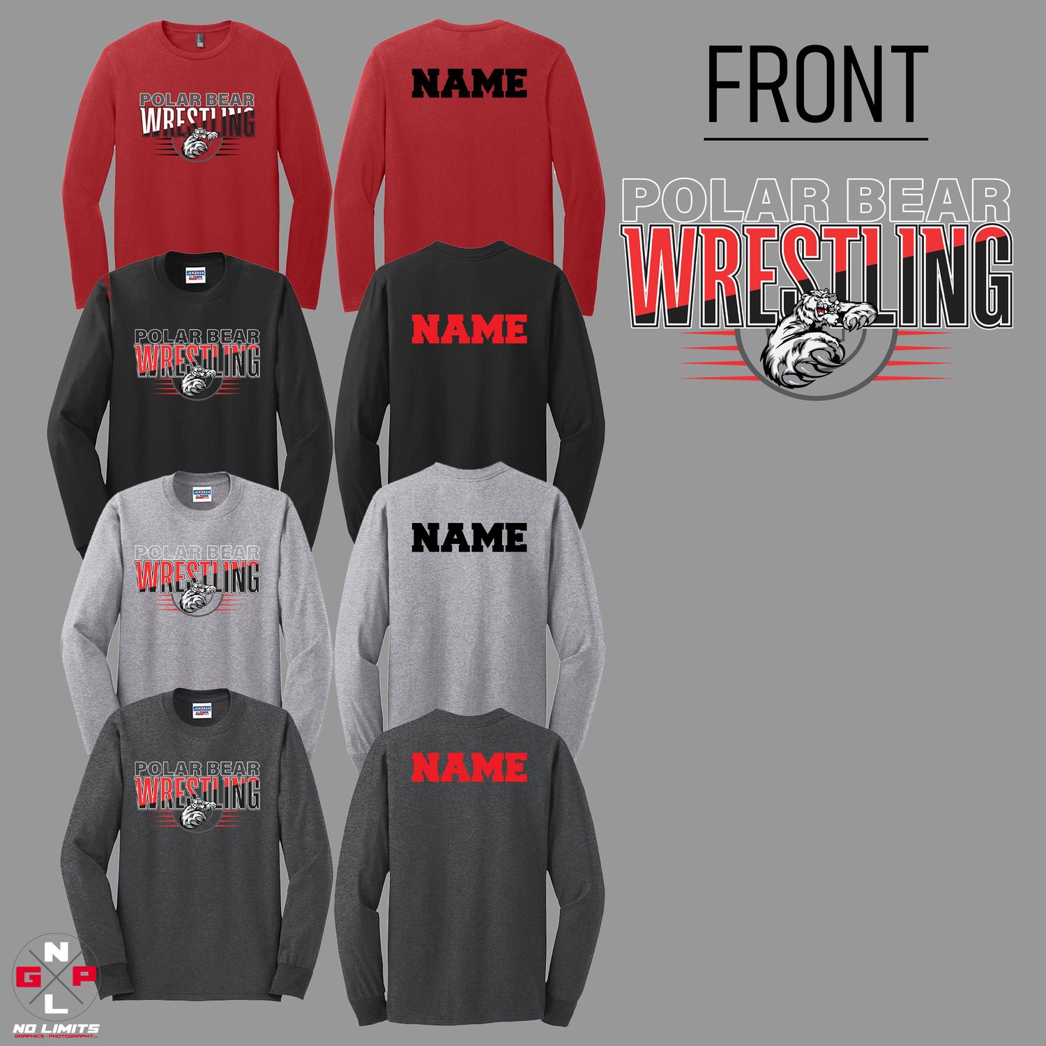 DUAL POLAR BEAR WRESTLING LONG SLEEVE
