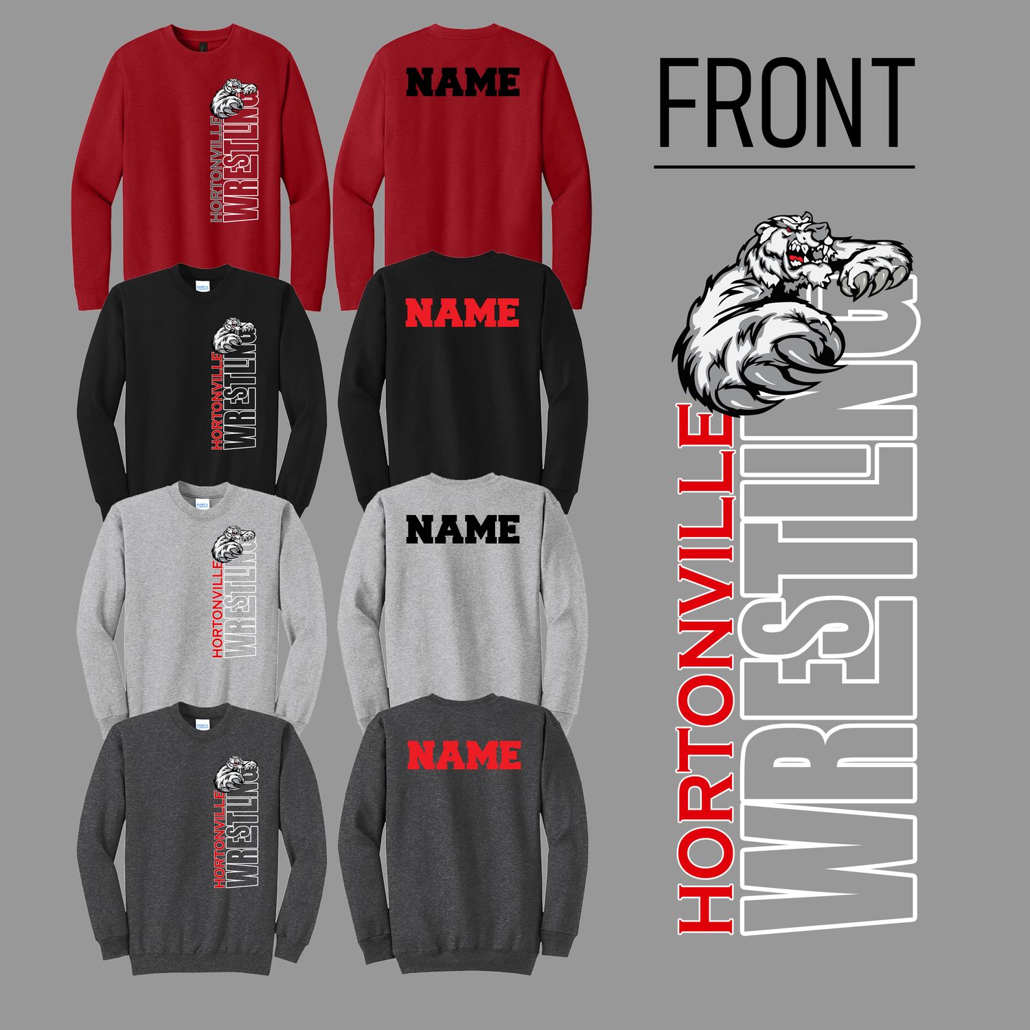 HORIZONTAL HORTONVILLE WRESTLING CREW