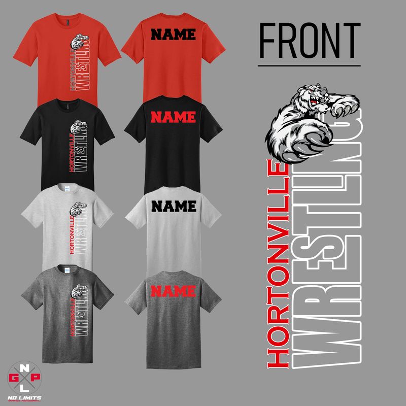 HORIZONTAL HORTONVILLE WRESTLING TEE