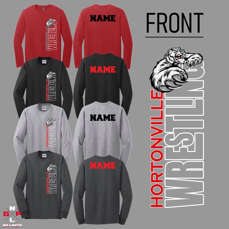 HORIZONTAL HORTONVILLE WRESTLING LONG SLEEVE
