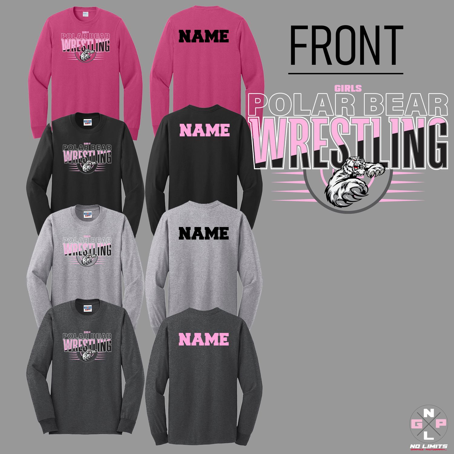 DUAL HORTONVILLE GIRLS WRESTLING LONG SLEEVE