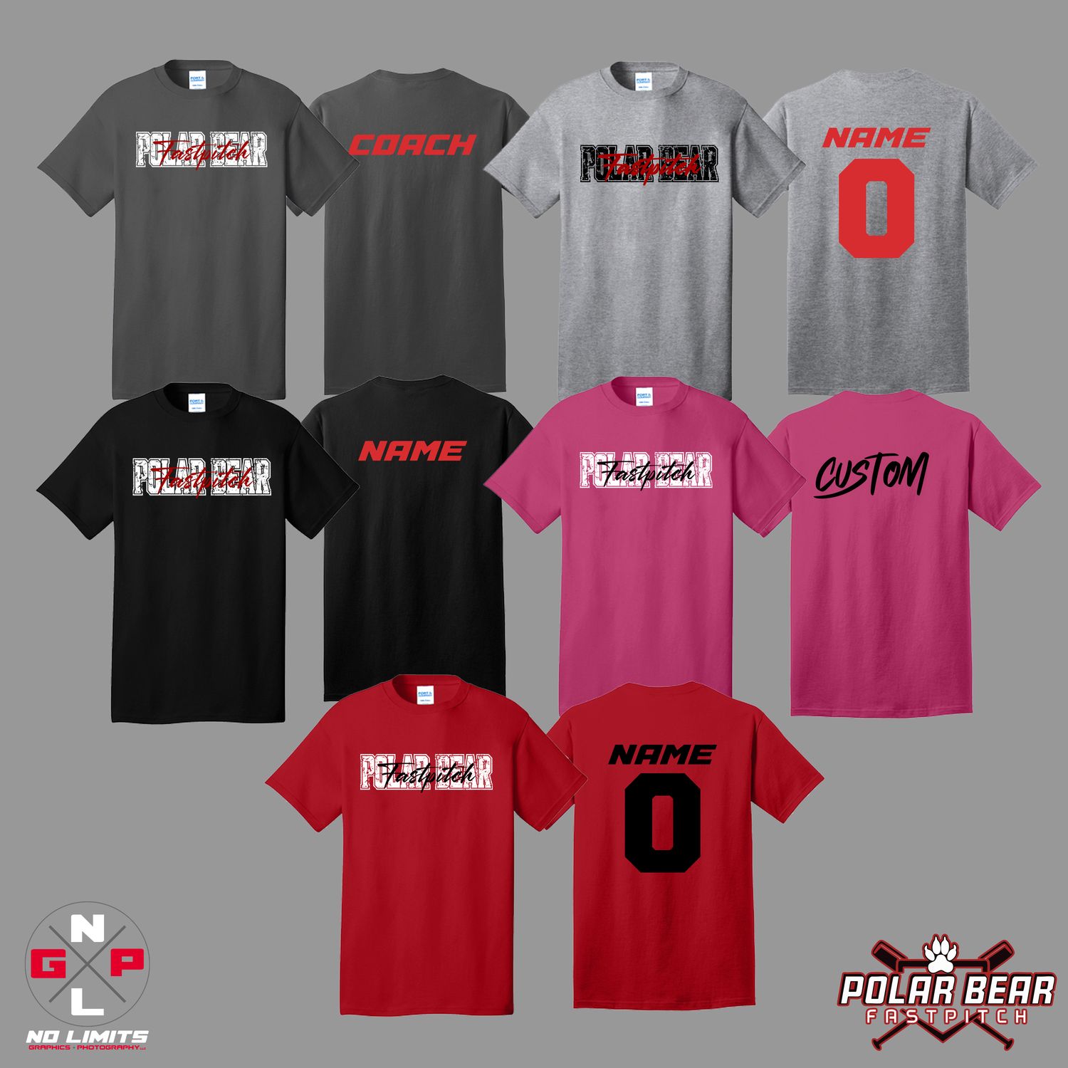 VINTAGE POLAR BEAR FAST PITCH COTTON TEE