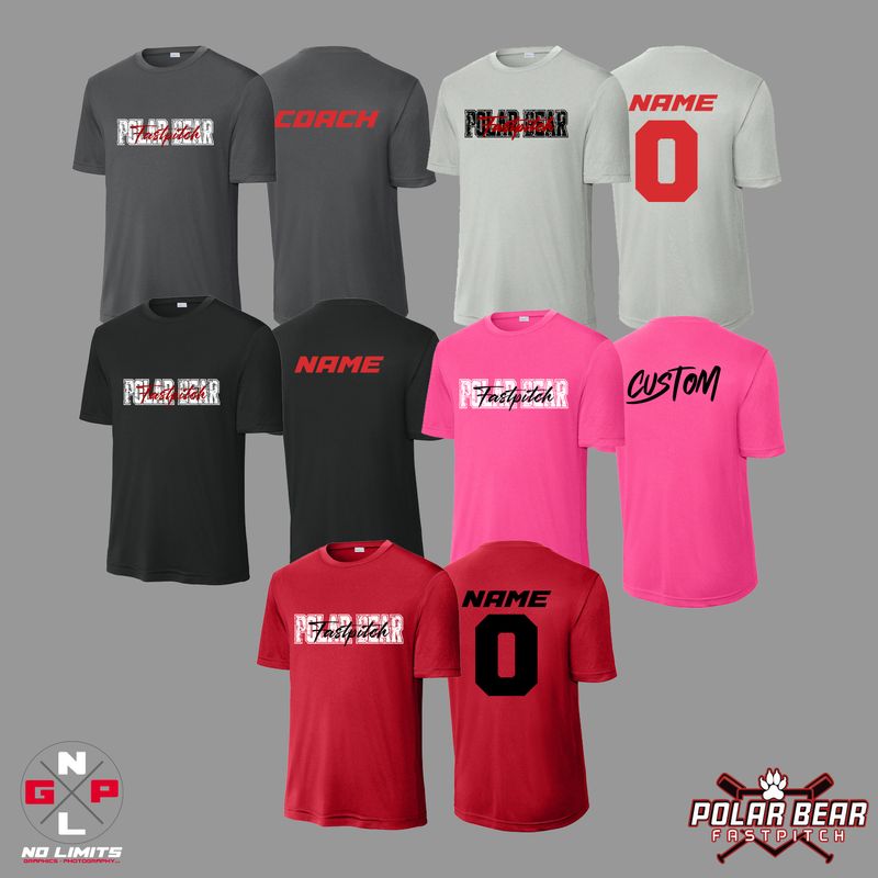 VINTAGE POLAR BEAR FAST PITCH POLY TEE