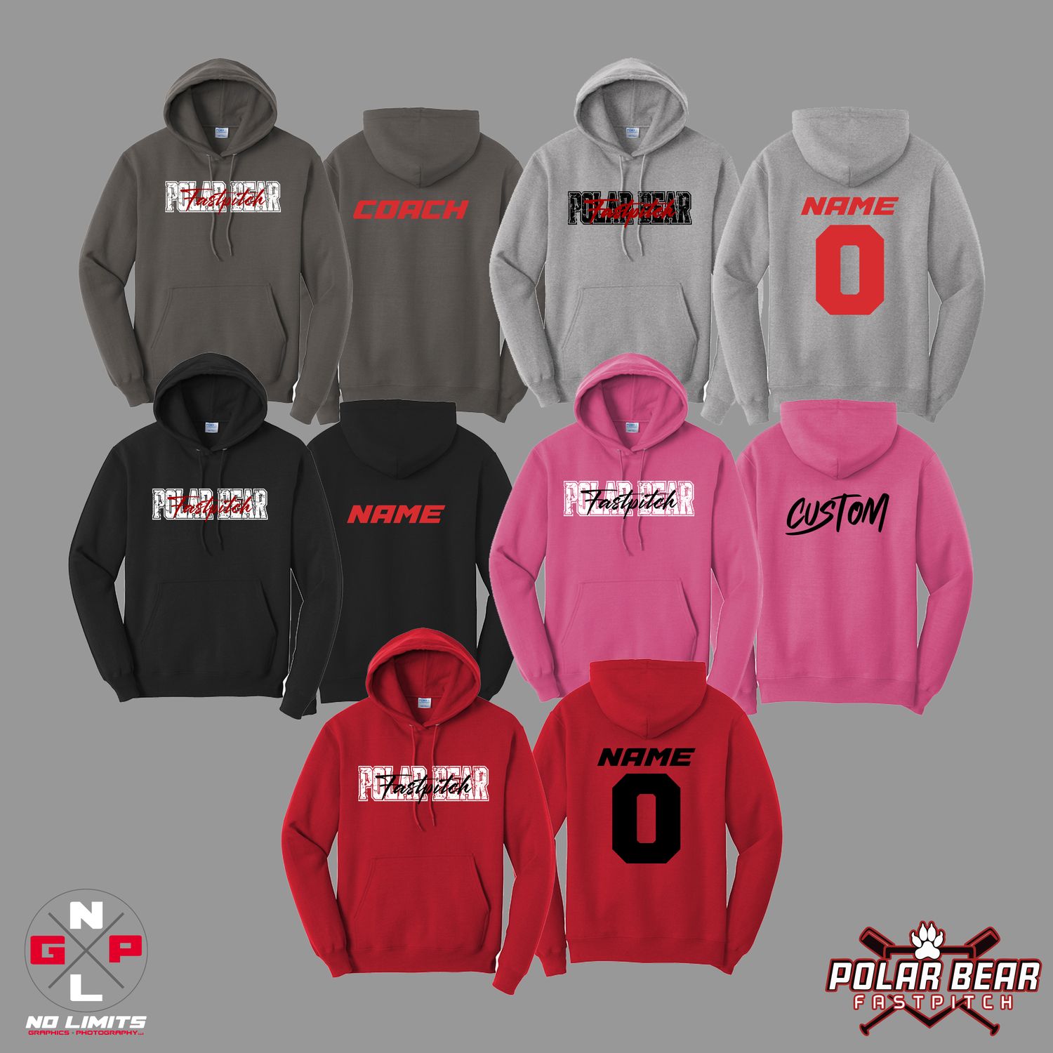 VINTAGE POLAR BEAR FAST PITCH HOODIE