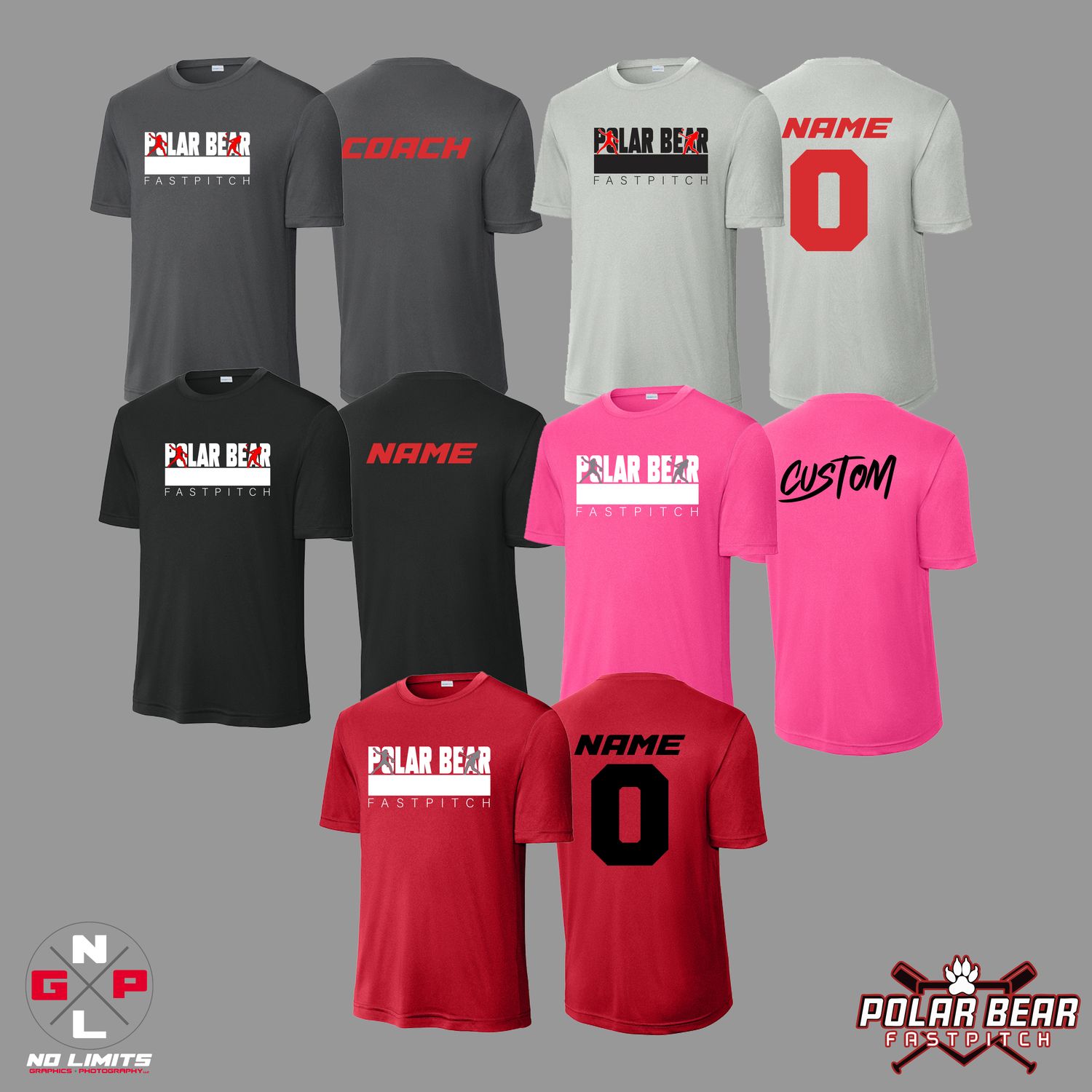 PLAYERS POLAR BEAR FAST PITCH POLY TEE