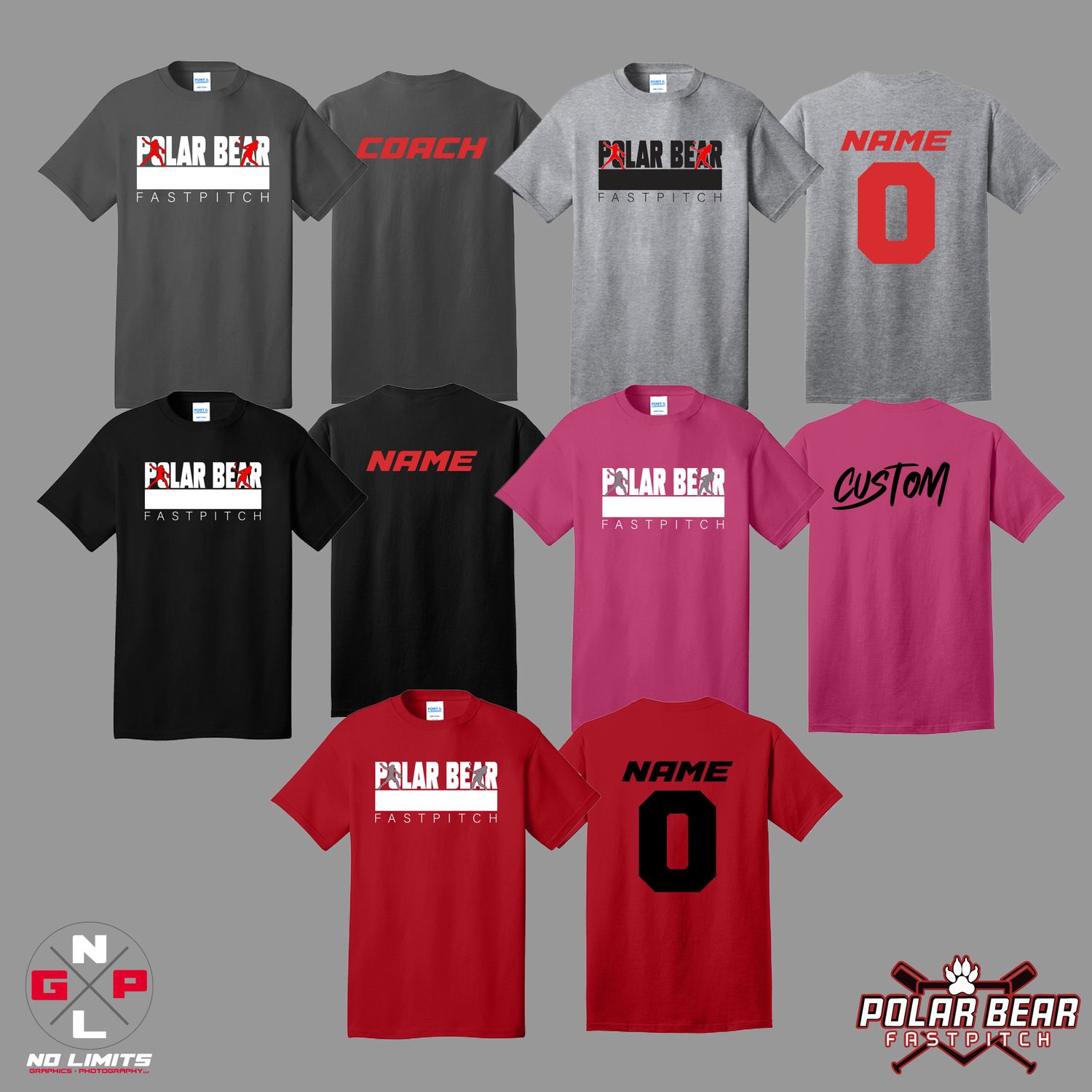 PLAYERS POLAR BEAR FAST PITCH COTTON TEE