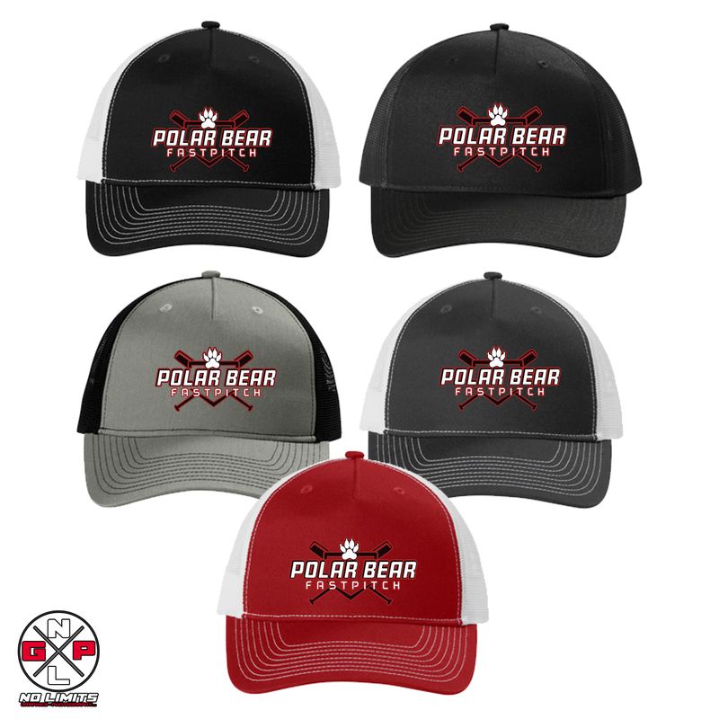 POLAR BEAR FASTPITCH EMBROIDERED SNAP BACK