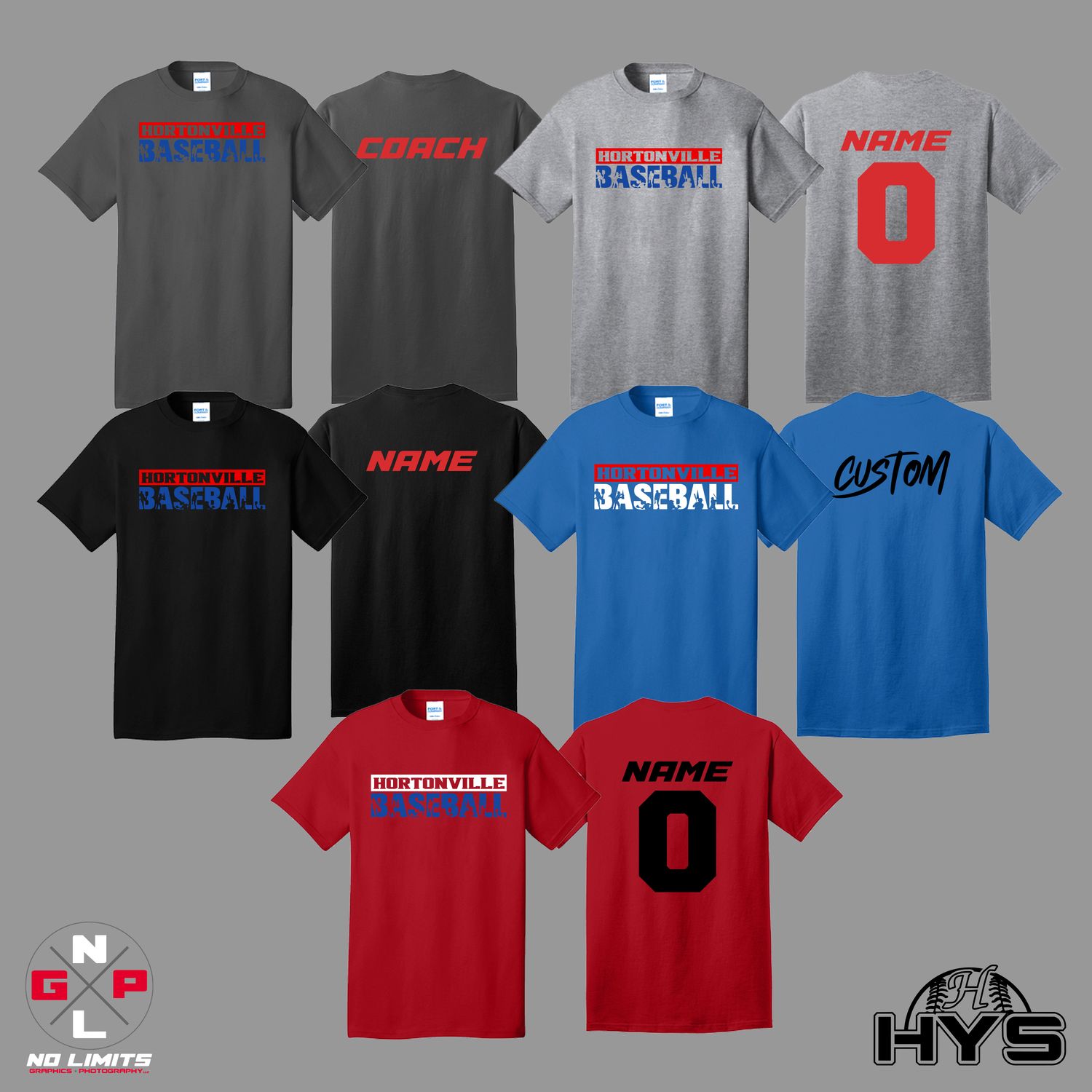 HORTONVILLE BASEBALL PLAYERS COTTON TEE