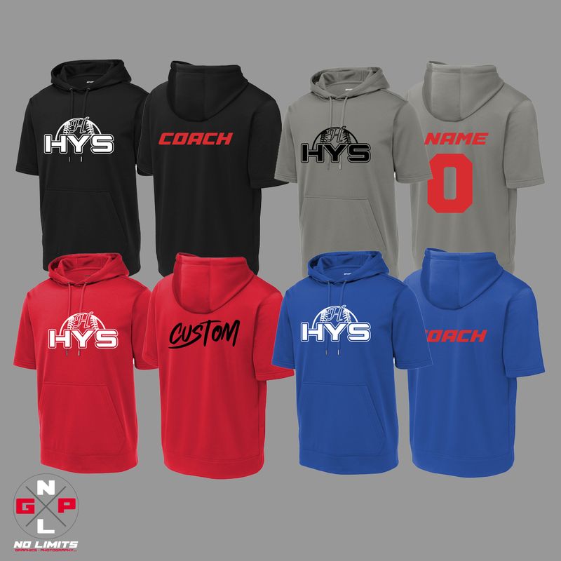 HORTONVILLE YOUTH SPORTS SHORT SLEEVE FLEECE HOODIE