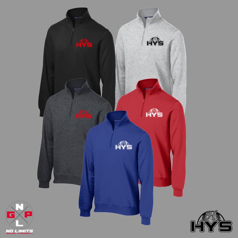 HORTONVILLE YOUTH SPORTS SPORT-TEK 1/4 ZIP EMBROIDERED SWEATSHIRT