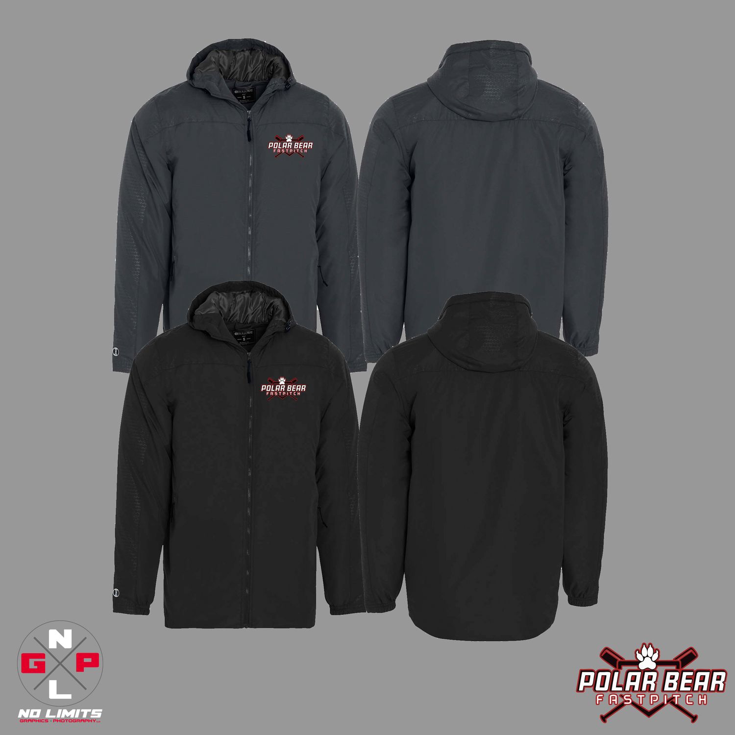 POLAR BEAR FAST PITCH HOLLOWAY MENS BIONIC HOODED JACKET