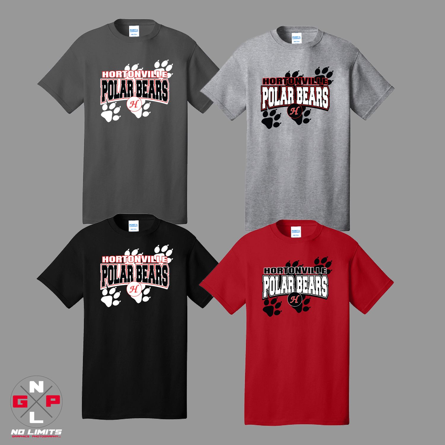 CRAWLING PAW POLAR BEARS COTTON TEE