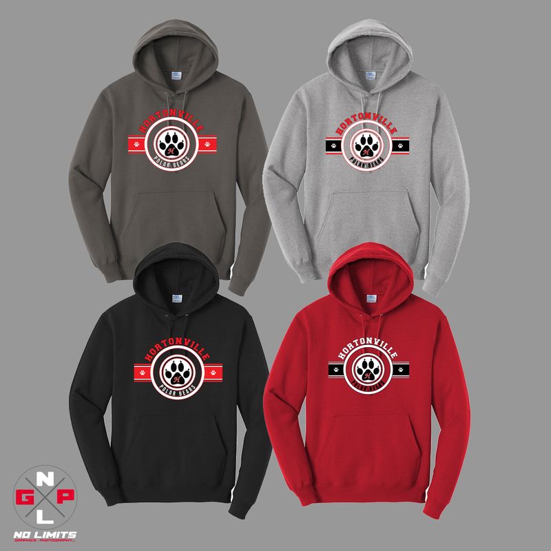 CENTER PAW CREST POLAR BEARS HOODIE