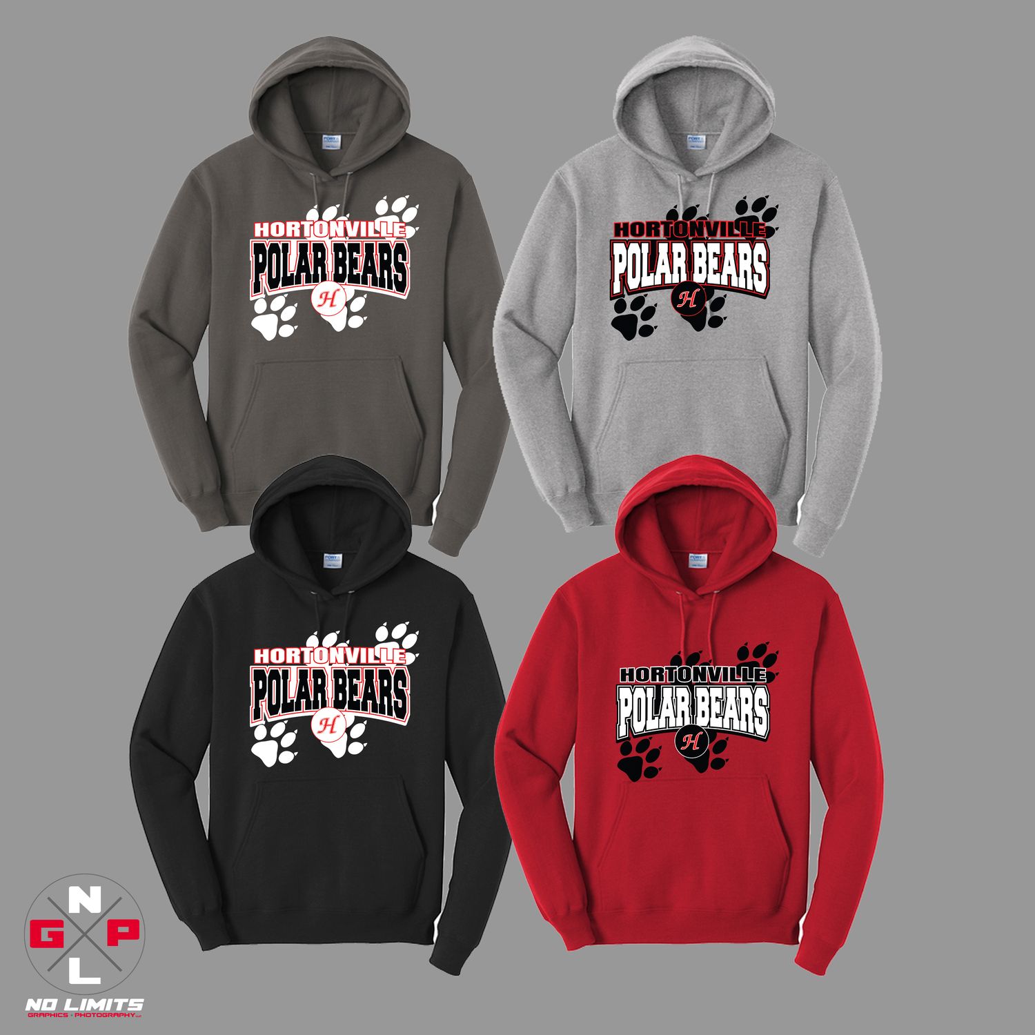 CRAWLING PAW POLAR BEARS HOODIE