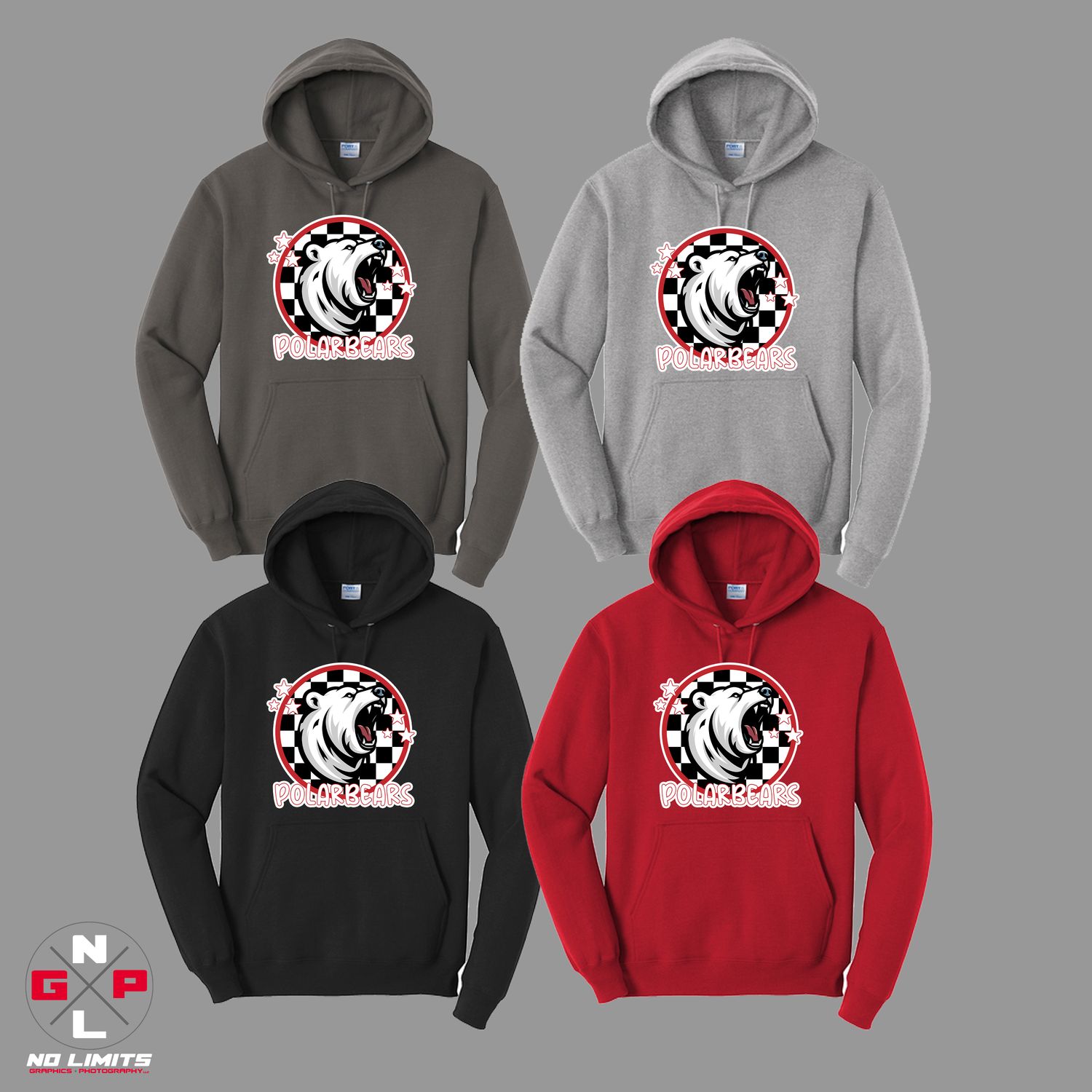 RETRO POLAR BEARS HOODIE