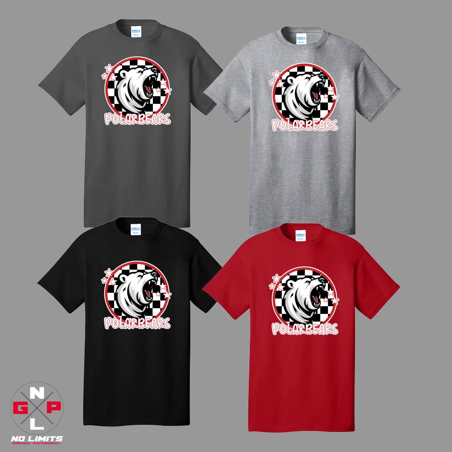 RETRO POLAR BEARS COTTON TEE