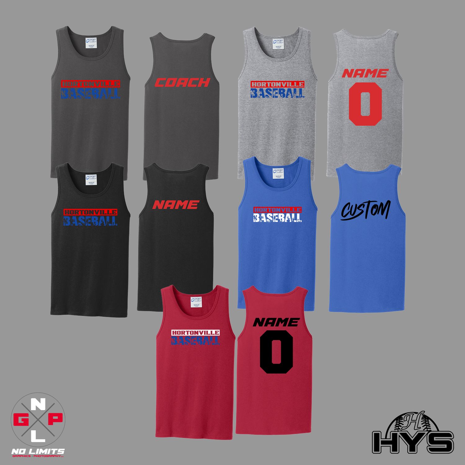 HORTONVILLE BASEBALL PLAYERS MENS TANK TOP