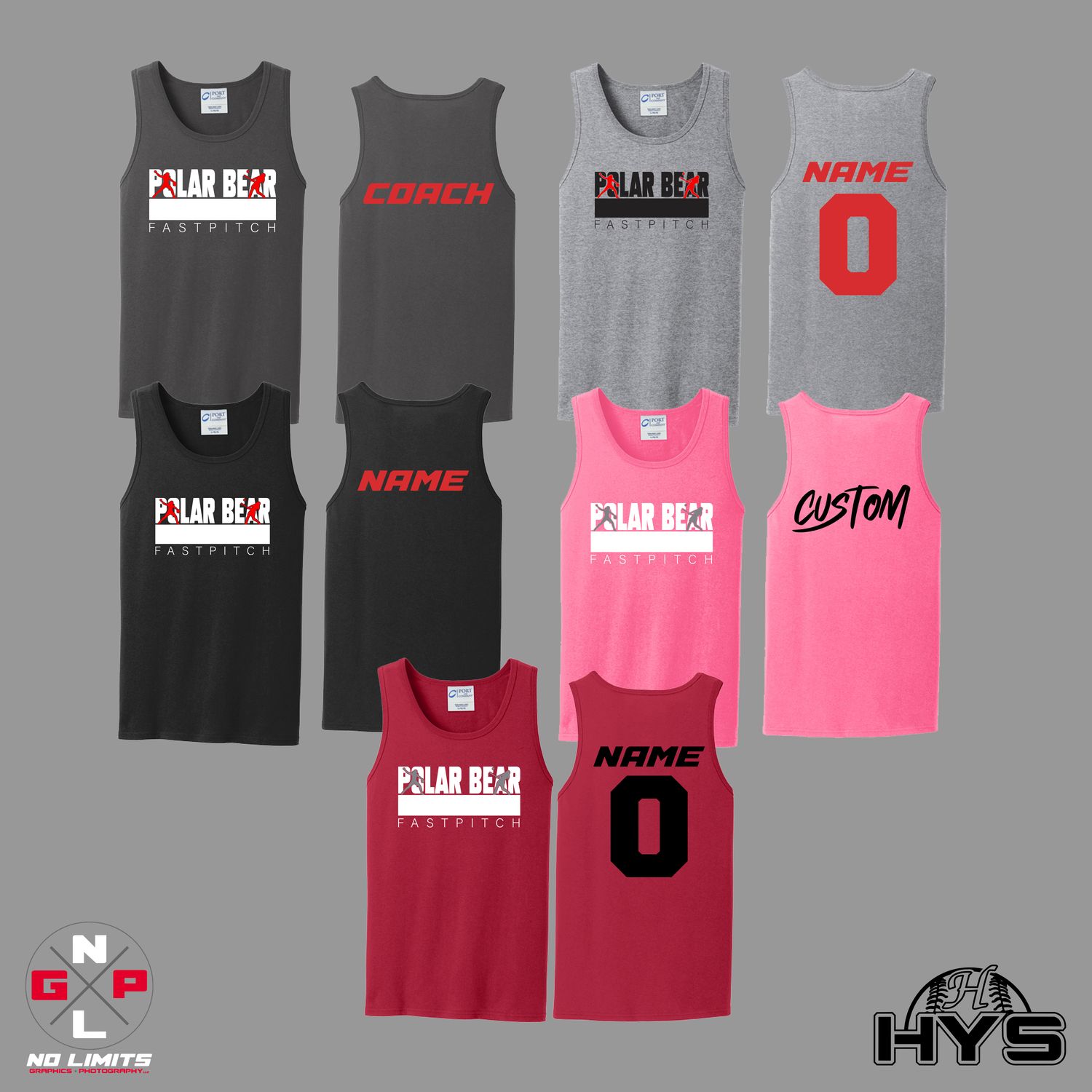 PLAYERS POLAR BEAR FAST PITCH MENS TANK TOP