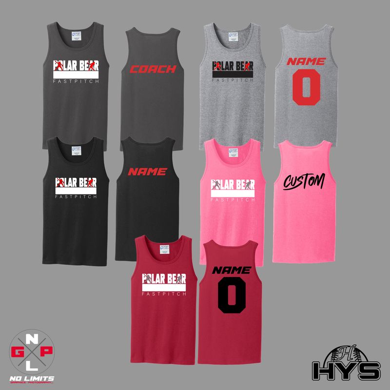 PLAYERS POLAR BEAR FAST PITCH MENS TANK TOP