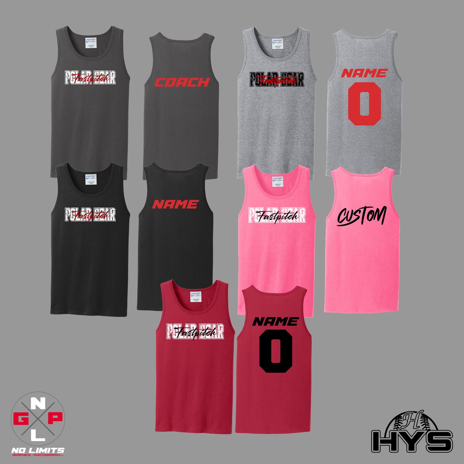 VINTAGE POLAR BEAR FAST PITCH MENS TANK TOP