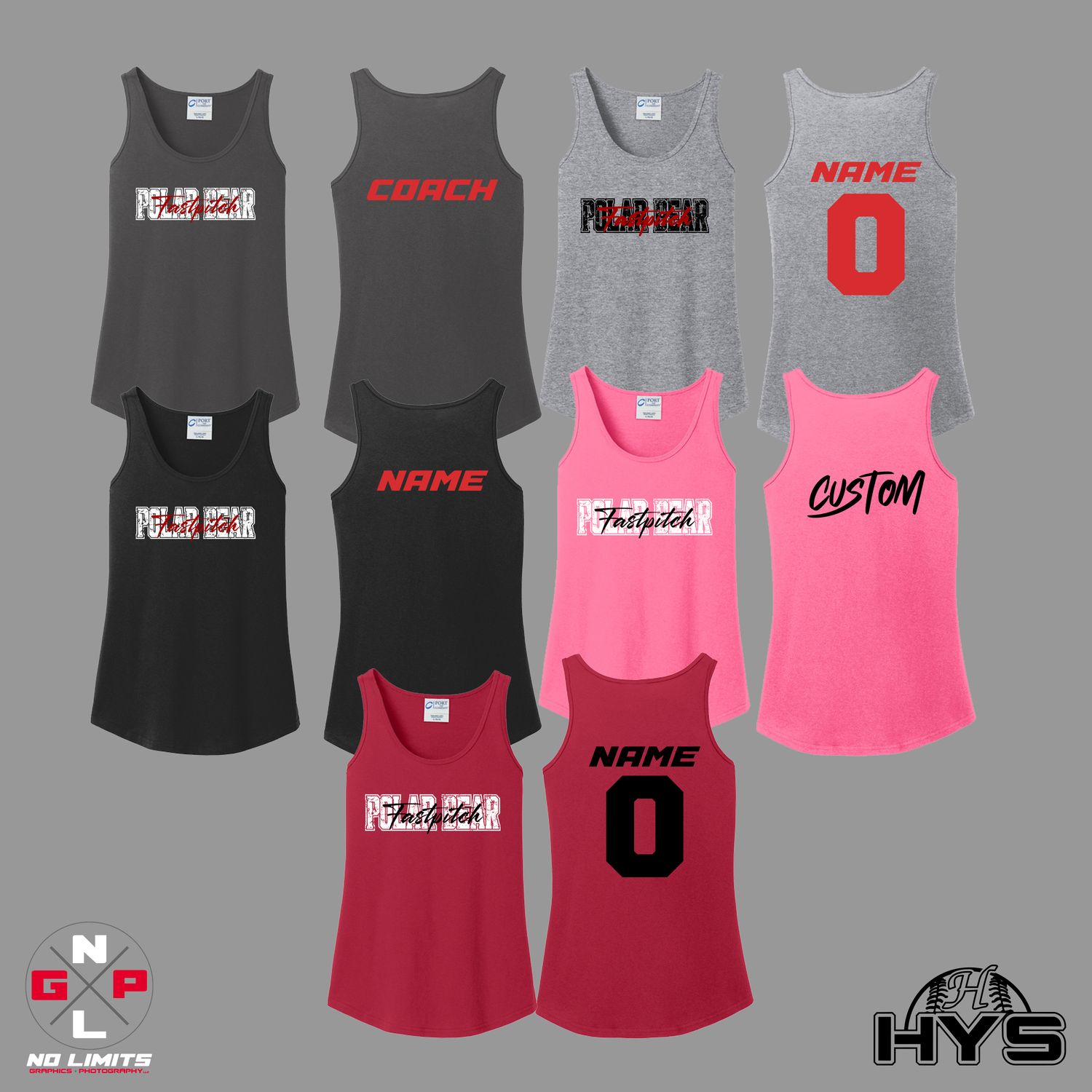 VINTAGE POLAR BEAR FAST PITCH LADIES TANK TOP