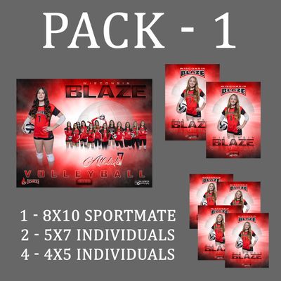 Blaze PACK #1 - **Best Value** 8x10 Sportmate Pack