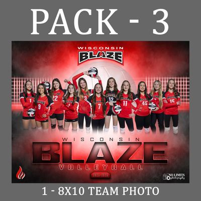 Blaze PACK #3 -  8X10 Team Photo Print Only