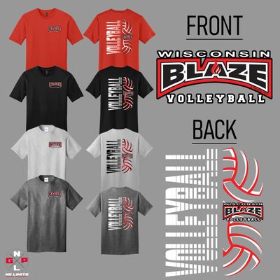 2026 Blaze Volleyball Double Sided Tee